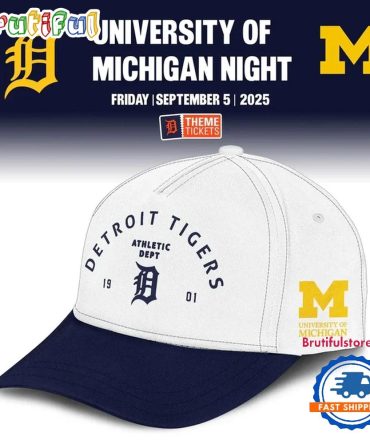 Detroit Tigers X Michigan Wolverines Night Game 2025 Baseball Cap