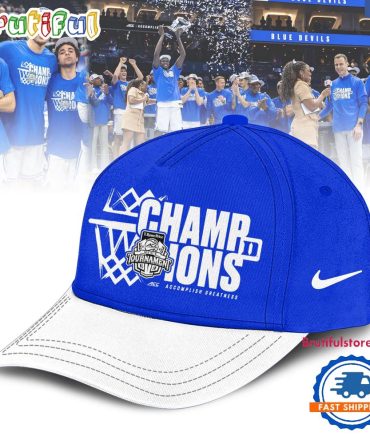 Duke Blue Devils 2025 Acc Men’S Basketball Conference Tournament Champions Cap Hats