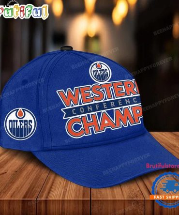 Edmonton Oilers 2025 Western Conference Champions 3D Printed Cap