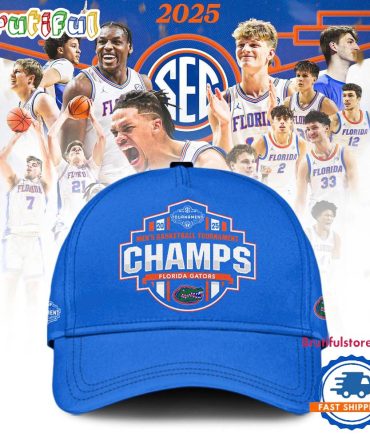 Florida Gators 2025 Sec Men’S Basketball Conference Tournament Champions Locker Room Cap