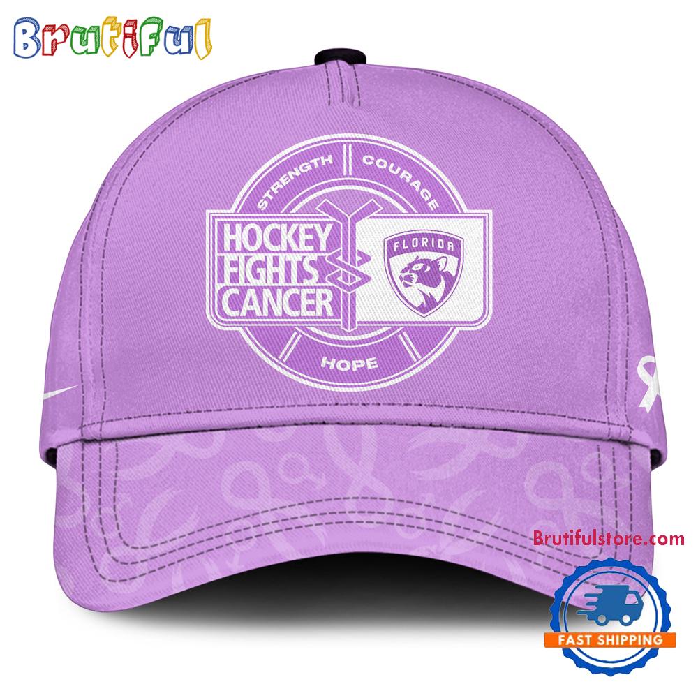 Florida Panthers 2025 Nhl Hockey Fights Cancer Limited Edition Cap
