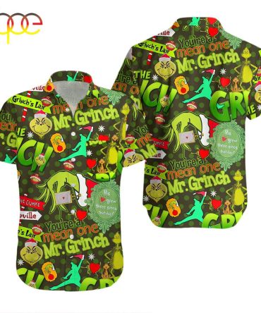 Funny Grinch Arm Holding Christmas Hawaiian Shirt