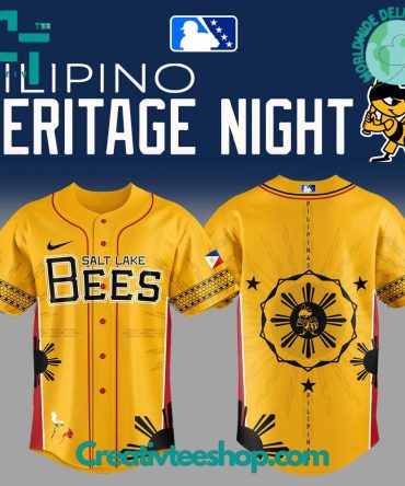 Salt Lake Bees Filipino Heritage Night Special Baseball Jersey