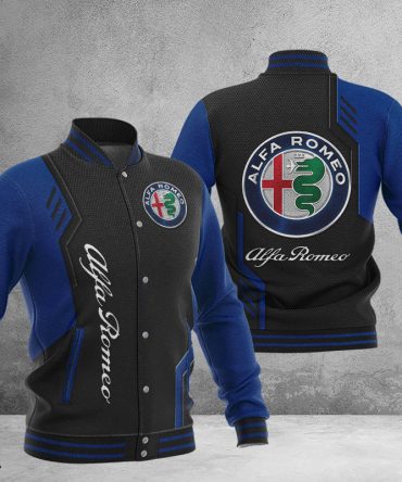 Alfa Romeo Dmhj0670 Baseball Jacket Logo Baseball Varsity Jacket