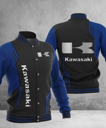 Kawasaki Dmhj0762 Baseball Jacket Logo Baseball Varsity Jacket