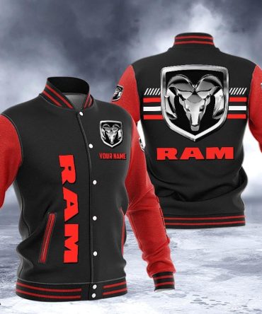 Ram Truck Dmhj1548 Logo Baseball Varsity Jacket
