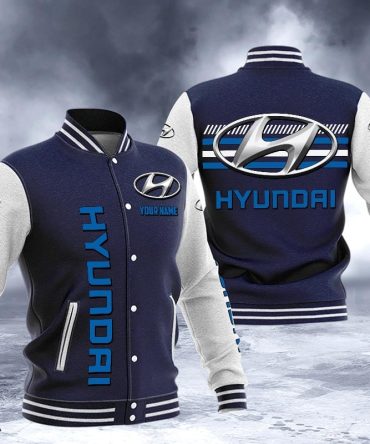 Hyundai Dmhj1523 Logo Baseball Varsity Jacket