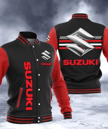 Suzuki Dmhj1559 Logo Baseball Varsity Jacket