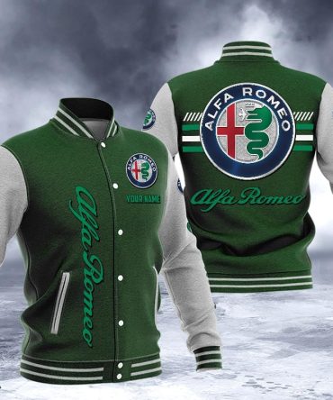Alfa Romeo Dmhj1492 Logo Baseball Varsity Jacket