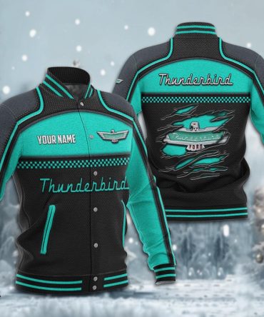 Thunderbird Dmhj1858 Baseball Jacket Logo Baseball Varsity Jacket