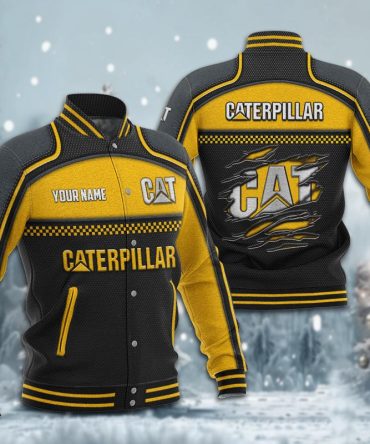 Caterpillar Dmhj1913 Baseball Jacket Logo Baseball Varsity Jacket