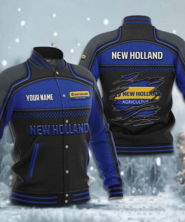 New Holland Dmhj1933 Baseball Jacket Logo Baseball Varsity Jacket