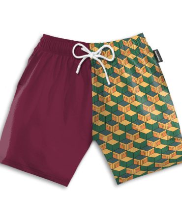 Dmsl Anime Tomioka Giyuu Pattern Cosplay Costume - Beach Shorts