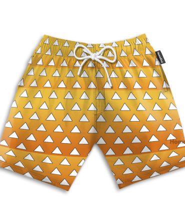 Dmsl Anime Zenitsu Haori Pattern Cosplay Costume - Beach Shorts