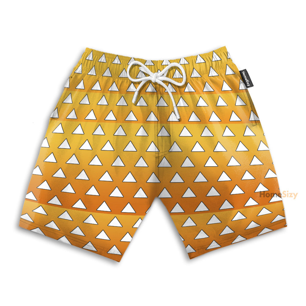 Dmsl Anime Zenitsu Haori Pattern Cosplay Costume - Beach Shorts