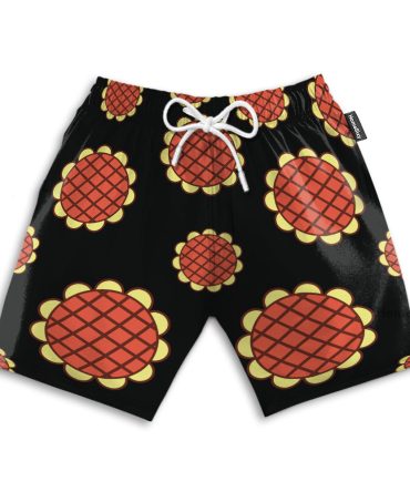 Dressrosa Sunflower Luffy Funny Cosplay Costume - Beach Shorts