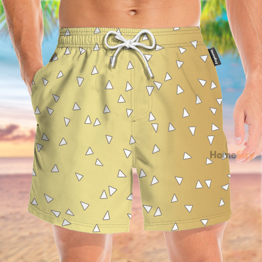 Dmsl Anime Zenitsu Thunder Breath Cosplay Costume - Beach Shorts - Image 2