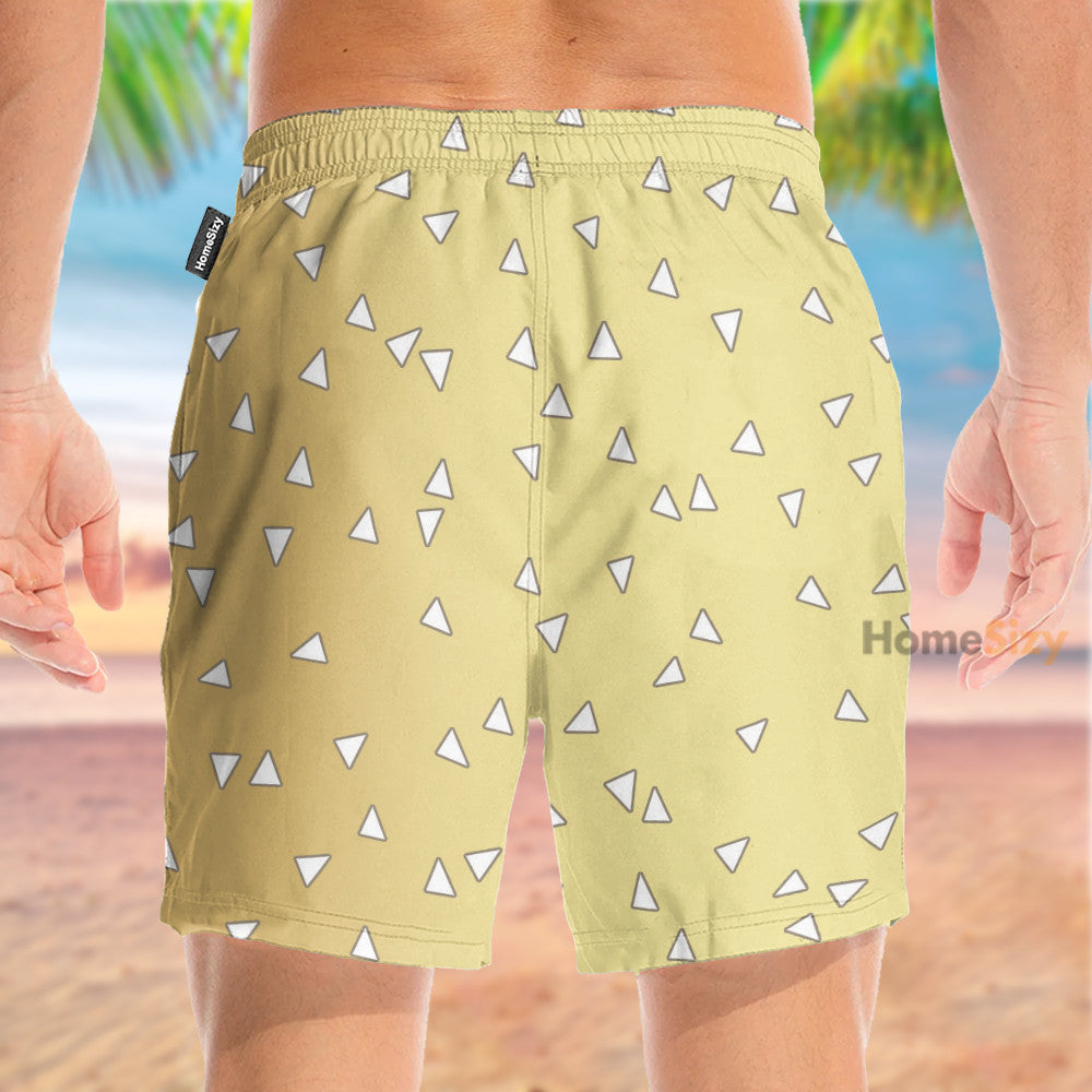 Dmsl Anime Zenitsu Thunder Breath Cosplay Costume - Beach Shorts - Image 3