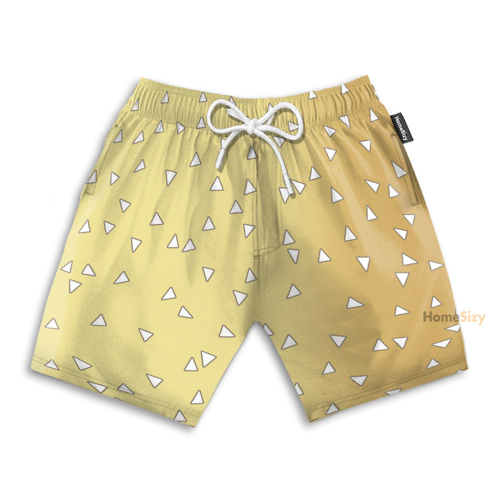 Dmsl Anime Zenitsu Thunder Breath Cosplay Costume - Beach Shorts