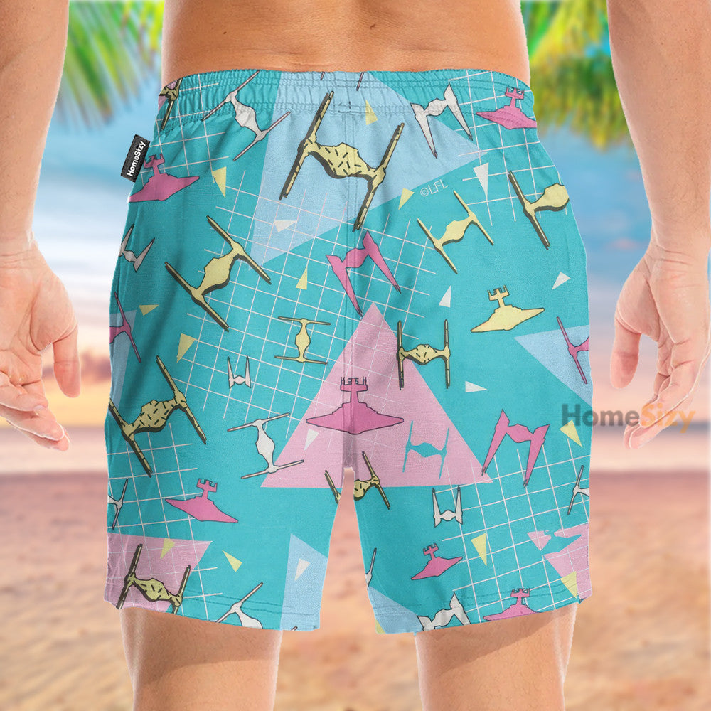 Stwa Vehicles Neon 90'S Cosplay Costume - Beach Shorts - Image 3