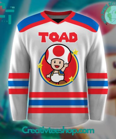Super Mario Toad Hockey Jersey