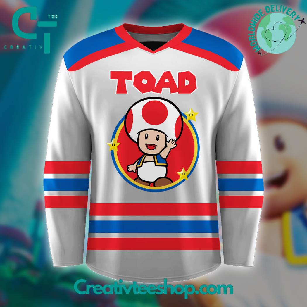 Super Mario Toad Hockey Jersey