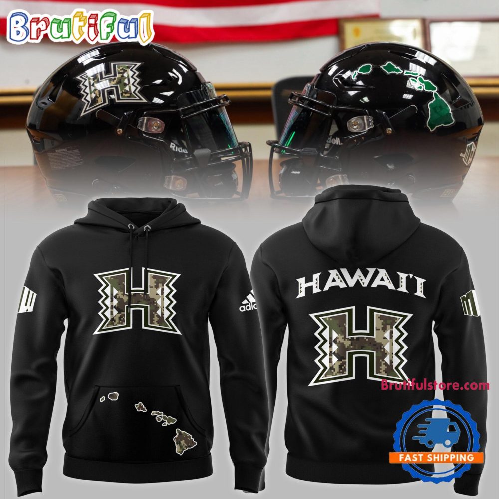 Hawaii Rainbow Warriors Ncaa 2024 Logo Camo Hoodie
