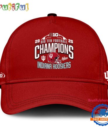 Indiana Hoosiers 2025 Big Ten Football Conference Champions Limited Edition Hoodie Cap