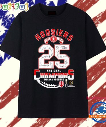 Indiana Hoosiers 2026 16-0 College Football Playoff National Champions Signatures T Shirt