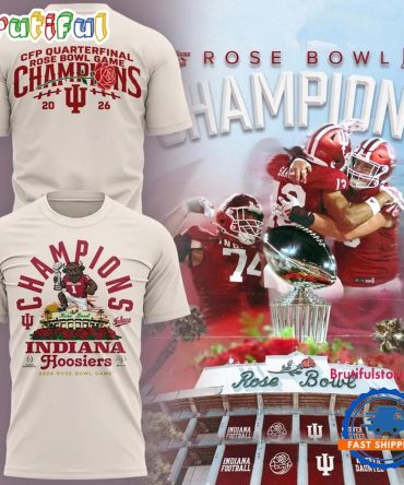 Indiana Hoosiers 2026 Cfp Quaterfinal Rose Bowl Game Champions T Shirt