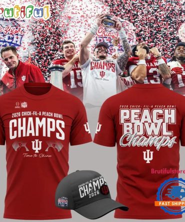 Indiana Hoosiers 2026 Peach Bowl Game Champs Special New 3D Shirt