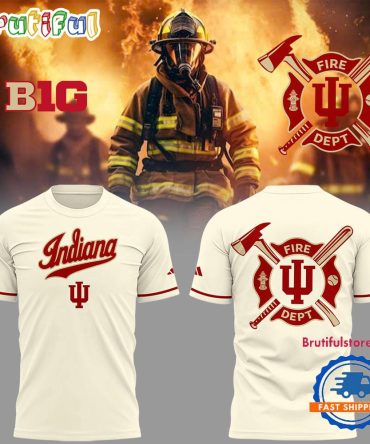 Indiana Hoosiers Baseball X Firefighter Appreciation Night 3D Print T Shirt