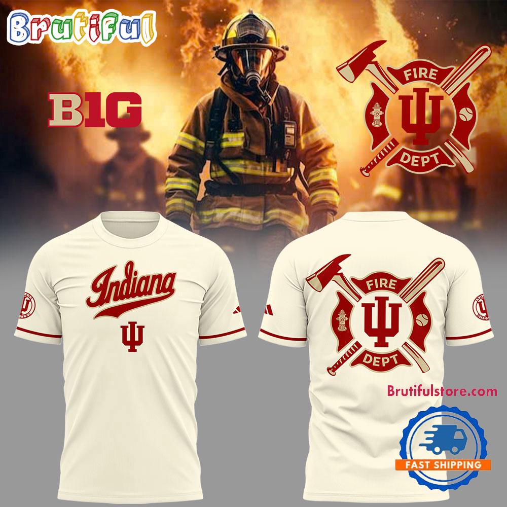 Indiana Hoosiers Baseball X Firefighter Appreciation Night 3D Print T Shirt