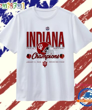 Indiana Hoosiers Football Champions Peach Bowl 2025-26 T Shirt