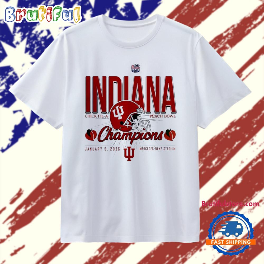 Indiana Hoosiers Football Champions Peach Bowl 2025-26 T Shirt