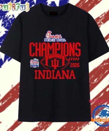 Indiana Hoosiers Football Peach Bowl Champions 2025-26 T Shirt