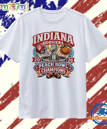 Indiana Hoosiers Peach Bowl Champions 2026 Trophy T Shirt