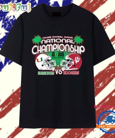 Indiana Hoosiers Vs Huricanes Cfp Championship Matchup 2026 T Shirt