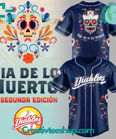 Diablos Rojos Del Mexico X Dia De Los Muertor 2025 Special Baseball Jersey