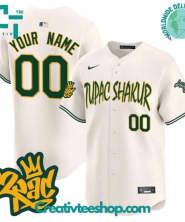 Oakland Athletics X Tupac Shakur Style Special Edition Baseball Jersey