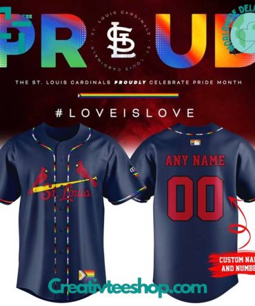 St. Louis Cardinals Pride Night Personalized Baseball Jersey