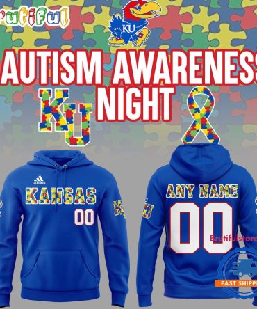 Kansas Jayhawks X Autism Awareness Day 2025 Custom 3D Print Hoodie