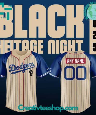 Los Angeles Dodgers X Black Heritage Night 2025 Special Edition Baseball Jersey