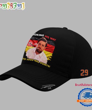 Leon Draisaitl Edmonton Oilers 1000 Career Nhl Points Black Cap