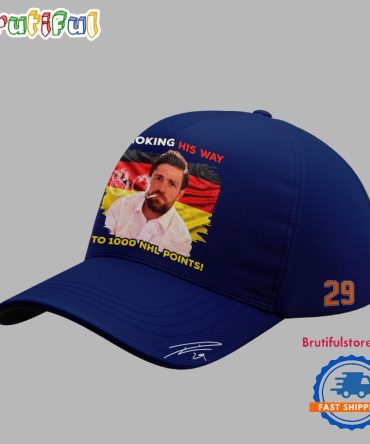 Leon Draisaitl Edmonton Oilers 1000 Career Nhl Points Blue Cap