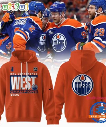 Limited Edition Edmonton Oilers 2025 Western Conference Champions Orange Hoodie Shirt