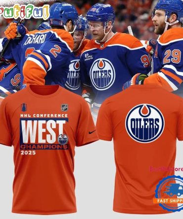 Limited Edition Edmonton Oilers 2025 Western Conference Champions Orange T Shirt