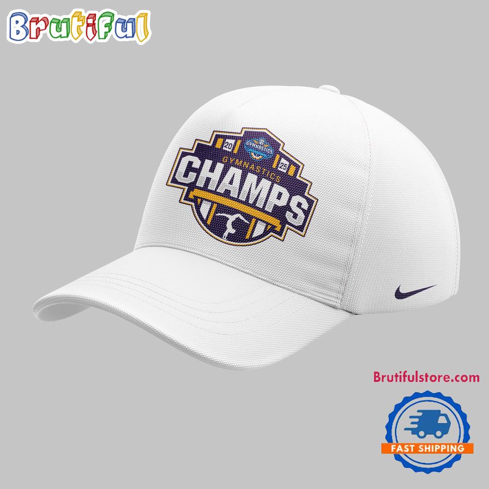 Lsu Tigers 2025 Sec Women’S Gymnastics Champions White Cap