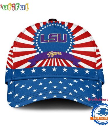 Lsu Tigers American Flag Pattern Independence Day Baseball Cap