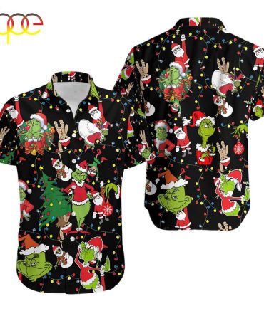 Merry Christmas Grinch Santa Hawaiian Shirt